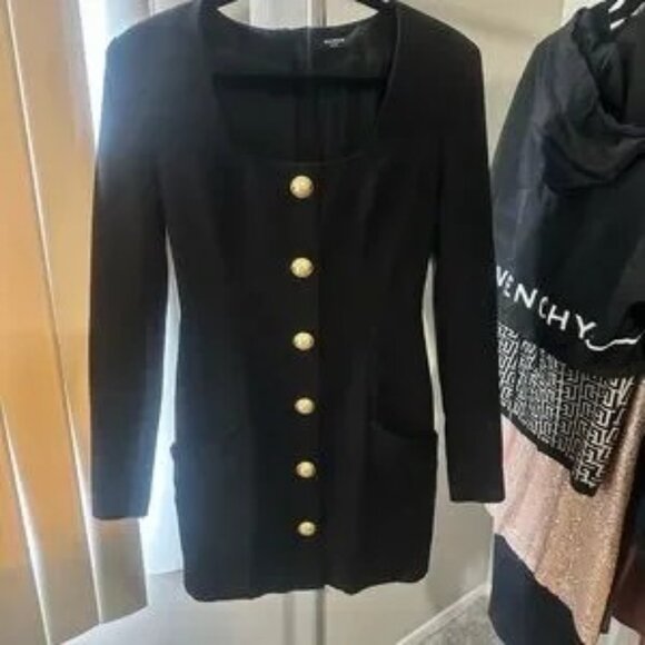 Balmain button down short dress - Picture 1 of 10